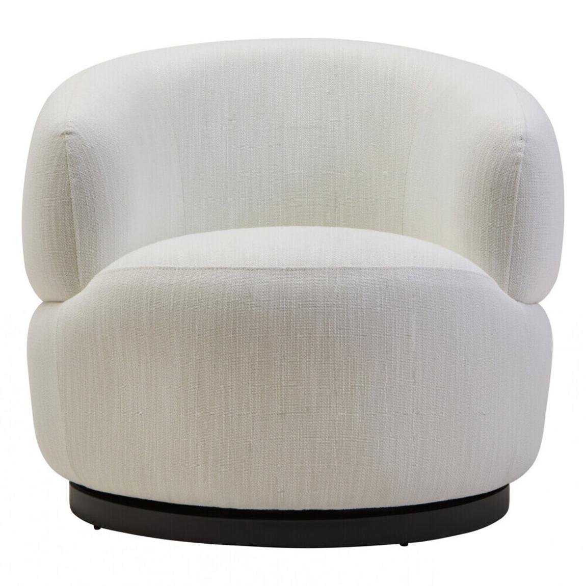 Bordo Textured Cream Curved Swivel Chair main product photo