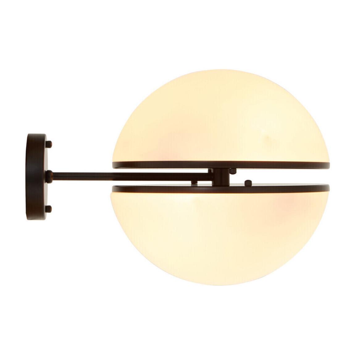 Abira Matte Black Ball Wall Light main product photo