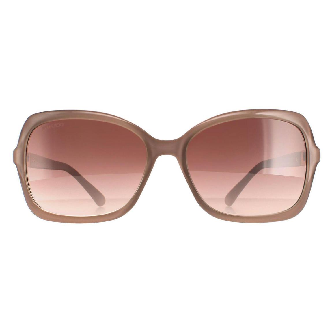 Jimmy Choo Sunglasses BETT/S FWM NQ Nude Brown Silver Mirror main product photo