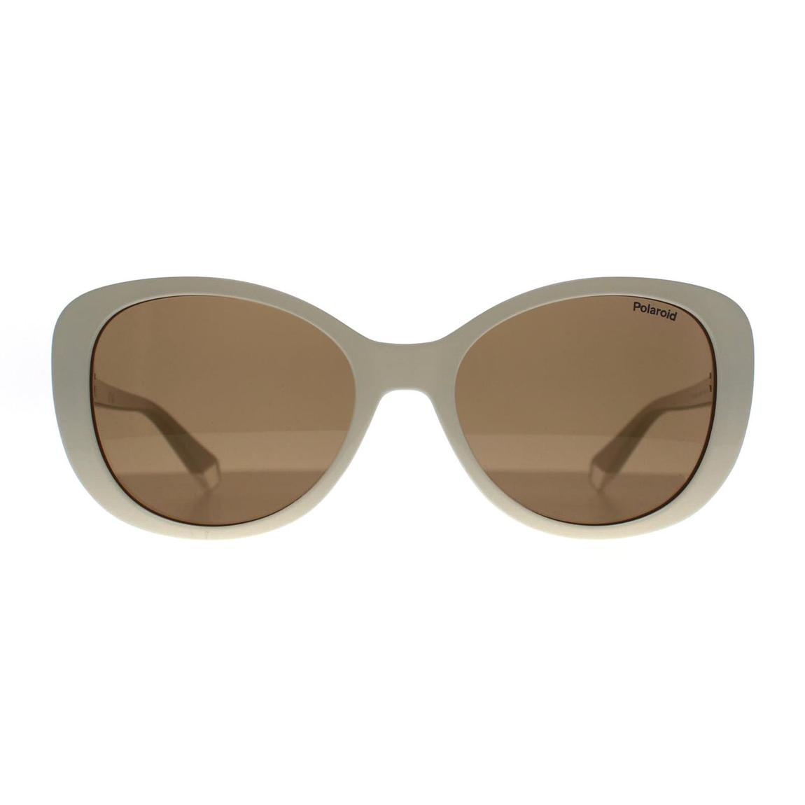 Polaroid Sunglasses PLD 4154/S/X VK6 SP White Brown Polarized main product photo