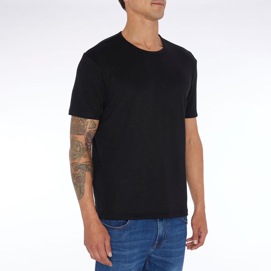 Black Linen T-Shirt main product photo