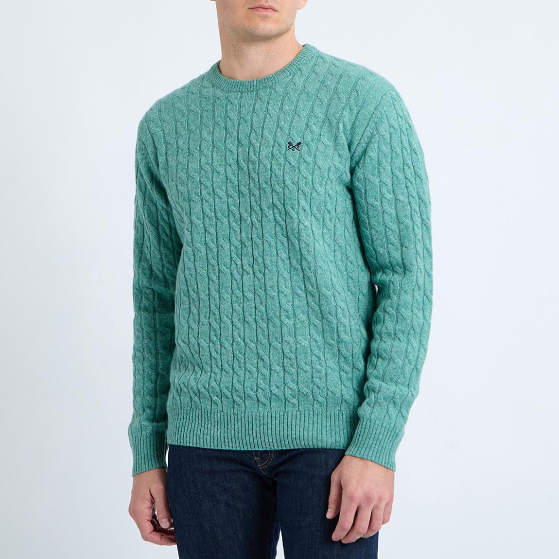 Crew Clothing Sage Green Lambswool Jumper BrandAlley