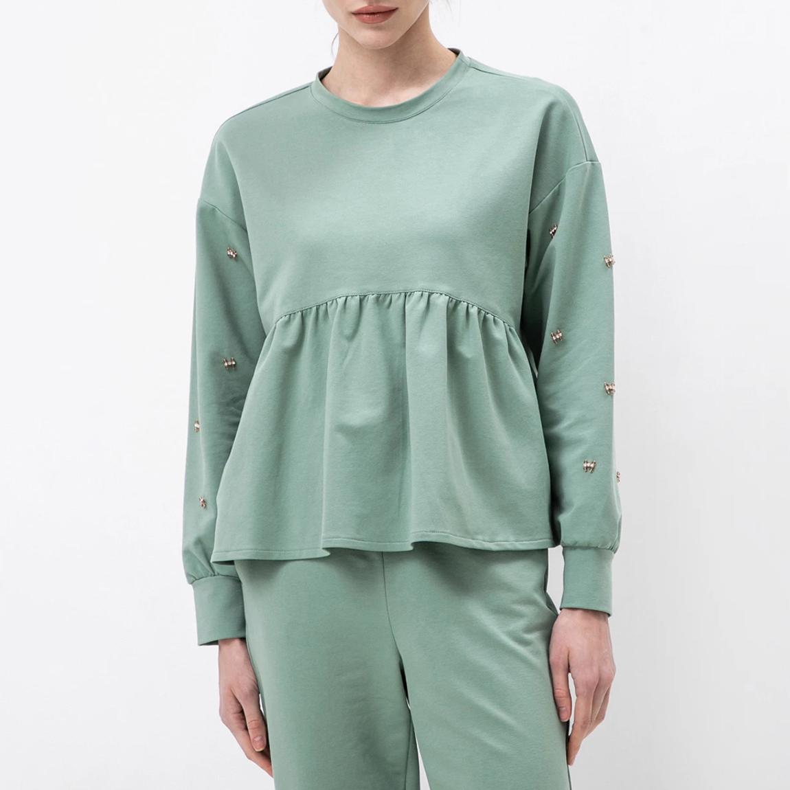 Green Ionico Cotton Frill Top main product photo