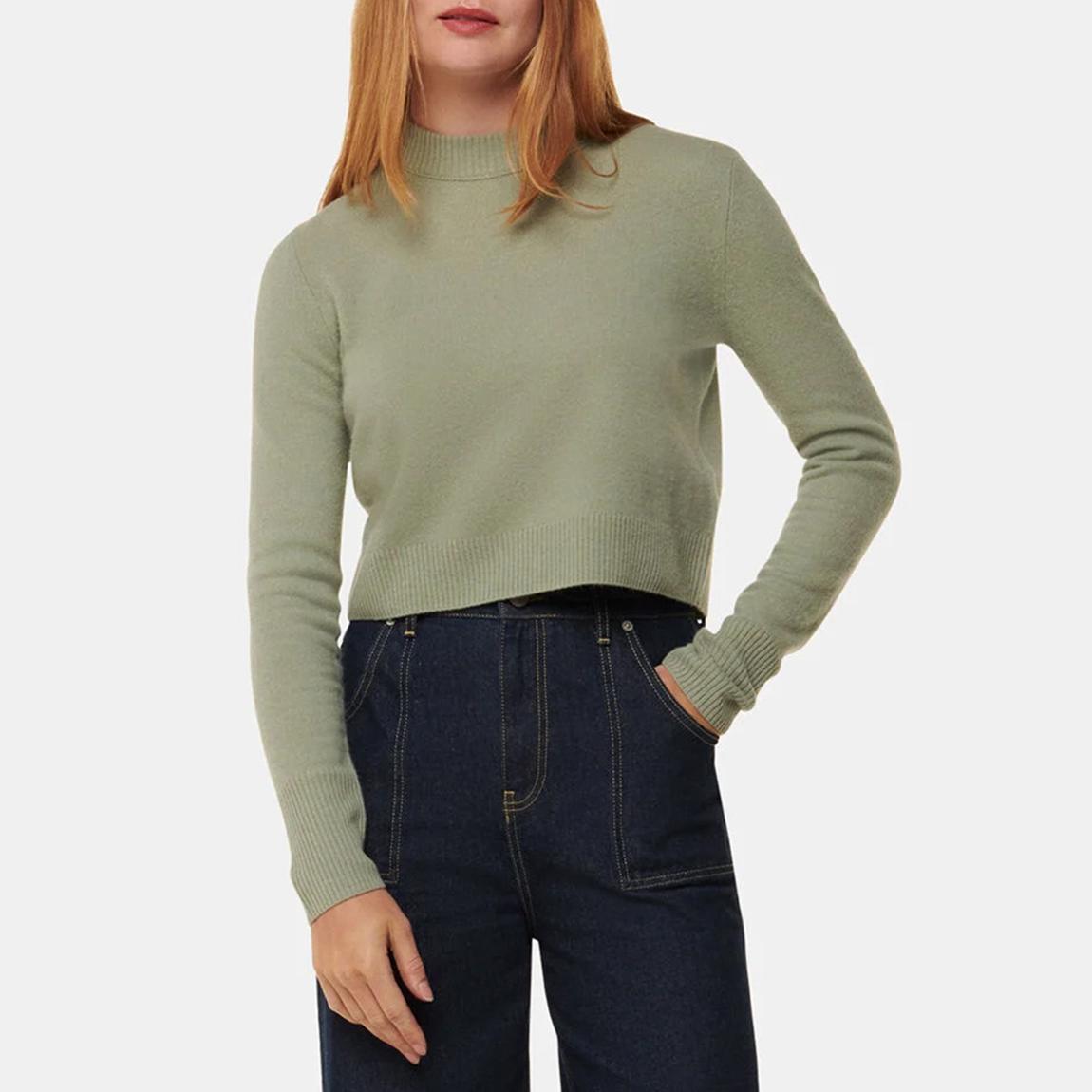 Sage Green Wool Cropped Jumper main product photo
