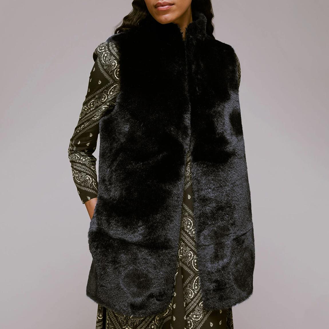 Black Faux Fur Gilet  main product photo
