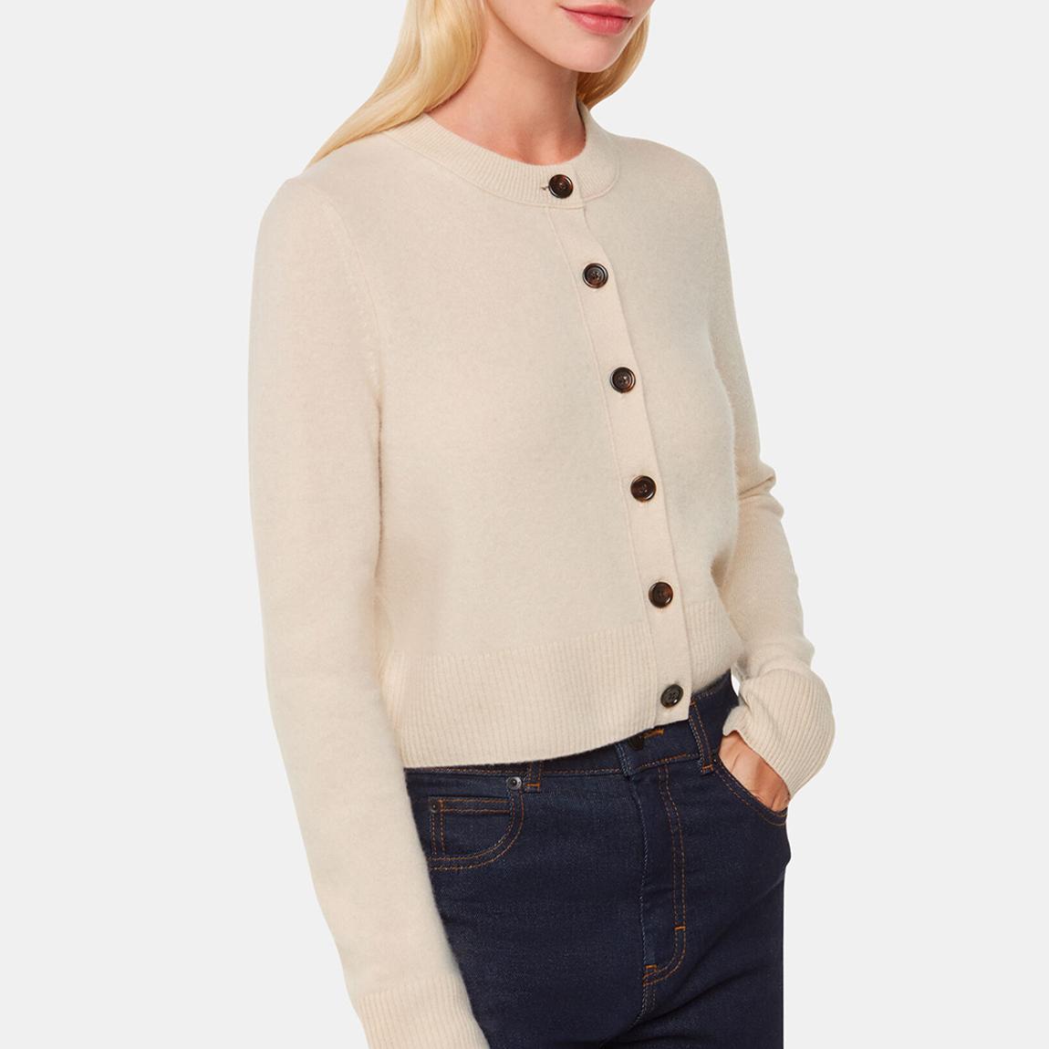 Ivory Wool Cropped Cardigan main product photo