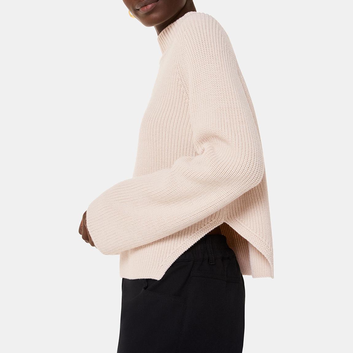 Ivory Wool Mix Side Detail Jumper main product photo