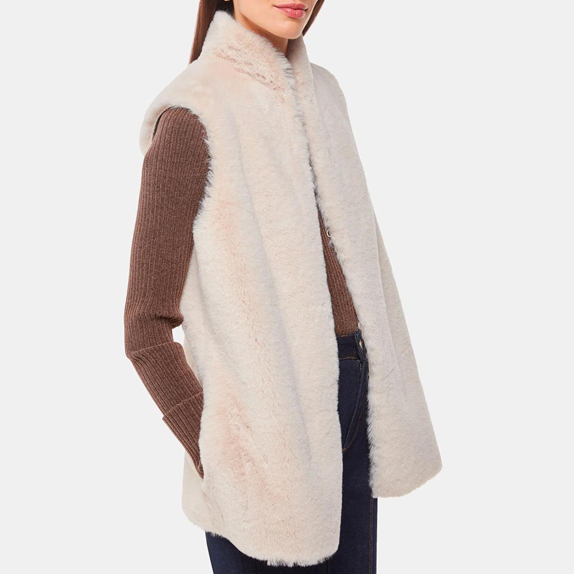 Neutral Faux Fur Gilet  main product photo