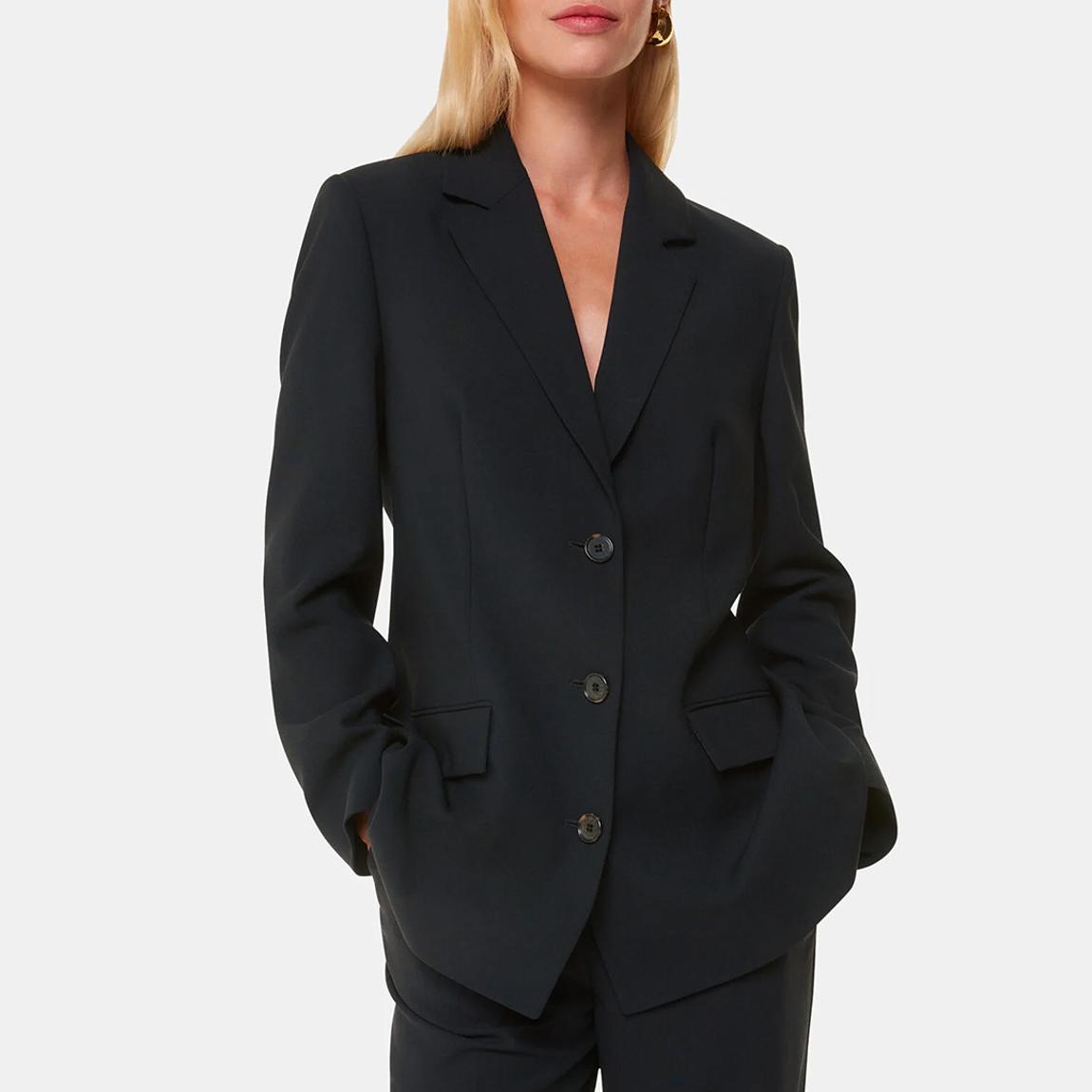 Black Amelie Wool Blend Blazer main product photo