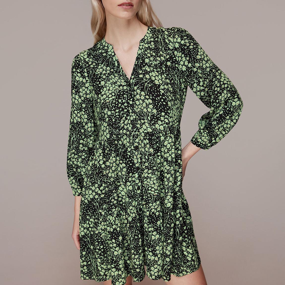 Green Daisy Meadow Print Dress main product photo