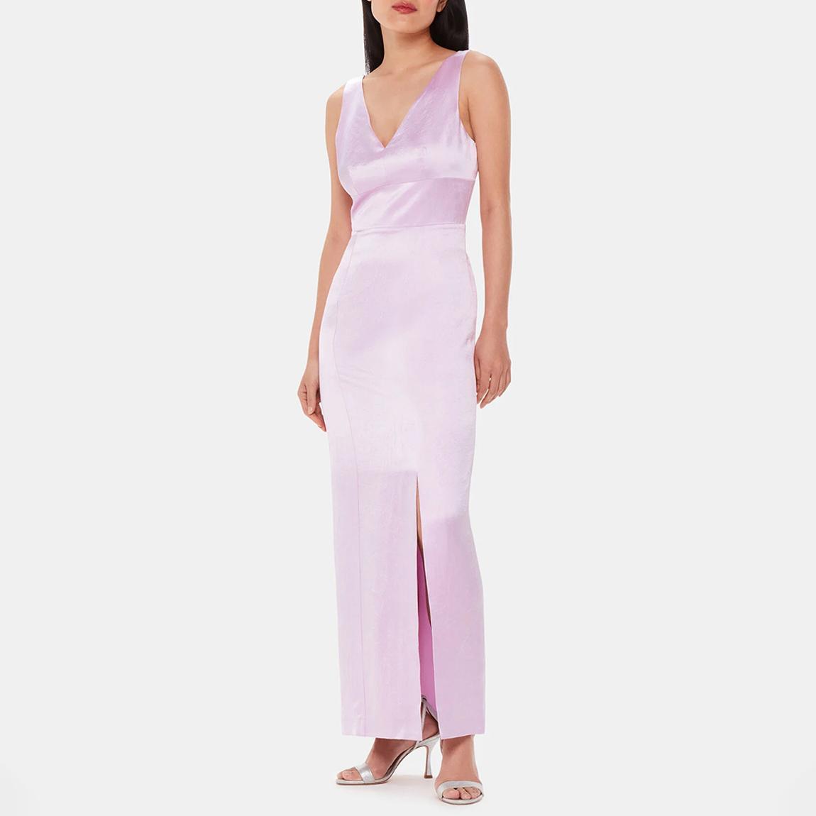 Lilac Charlotte Satin Maxi Dress main product photo