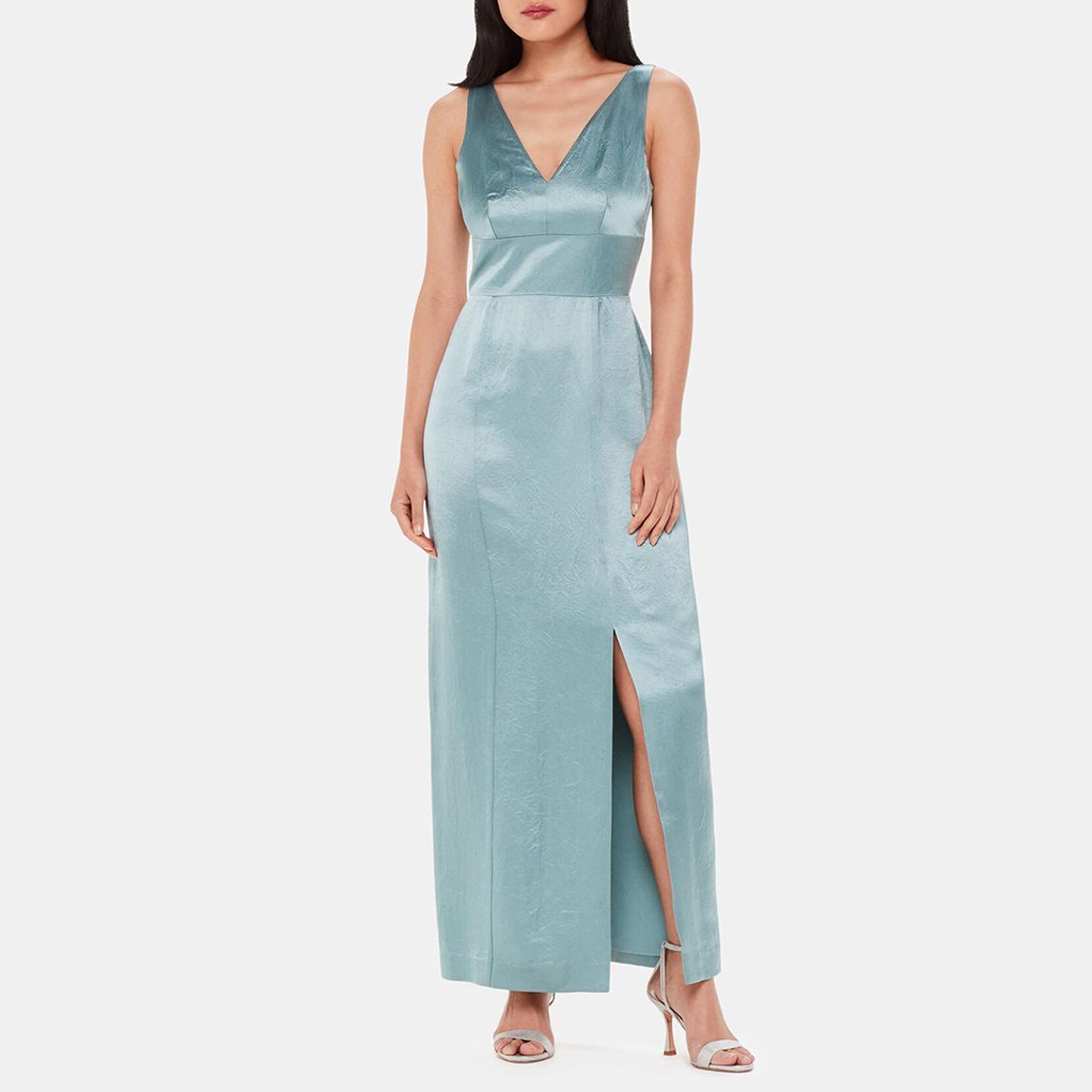 Sage Green Charlotte Satin Maxi Dress main product photo