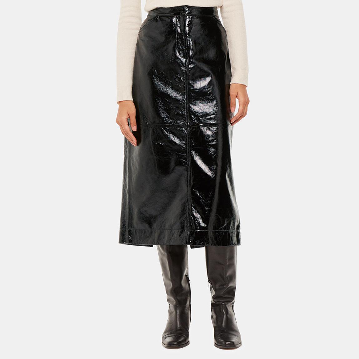 Black Rachel Patent Leather Skirt main product photo