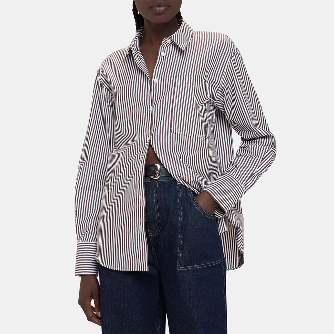 Black/White Stripe Relaxed Fit Shirt main product photo