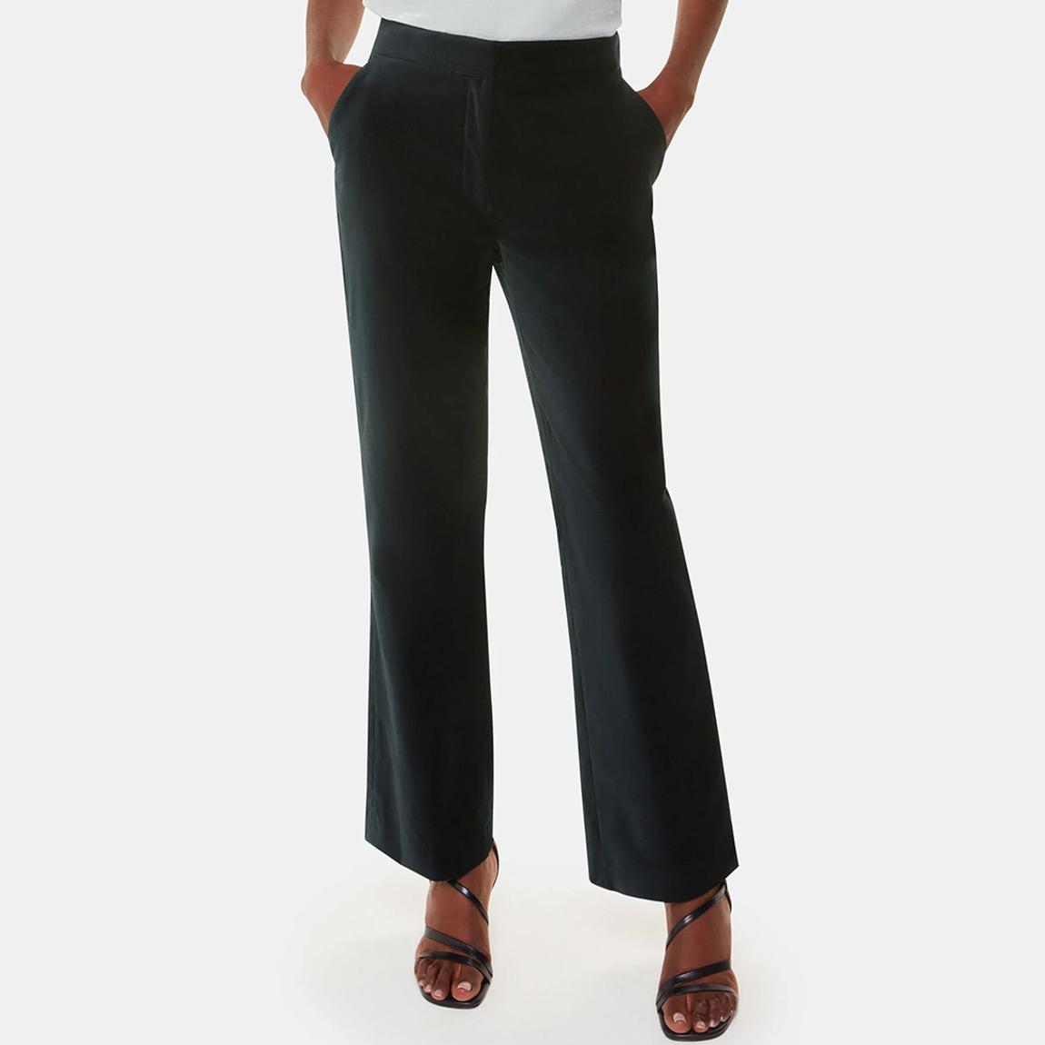 Black Helena Velvet Straight Trousers main product photo