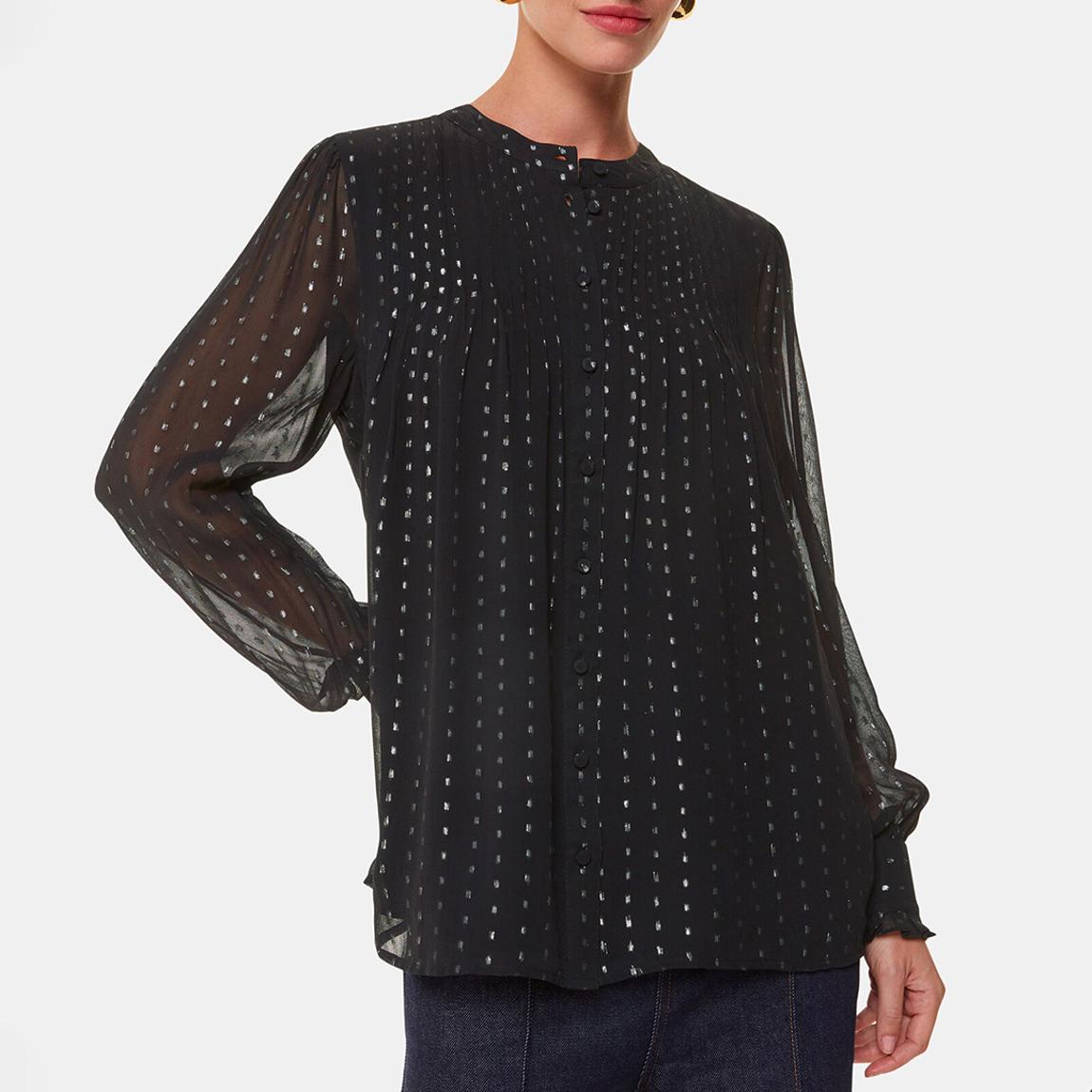 Black Metallic Stripe Shirt  main product photo