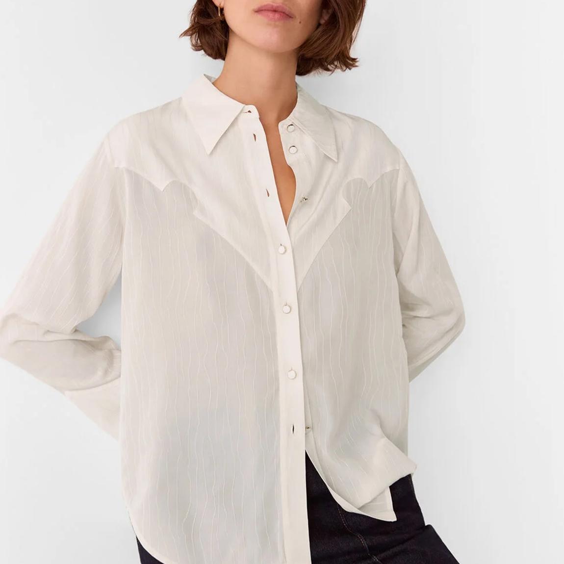 Ivory Orla Western Detail Shirt main product photo