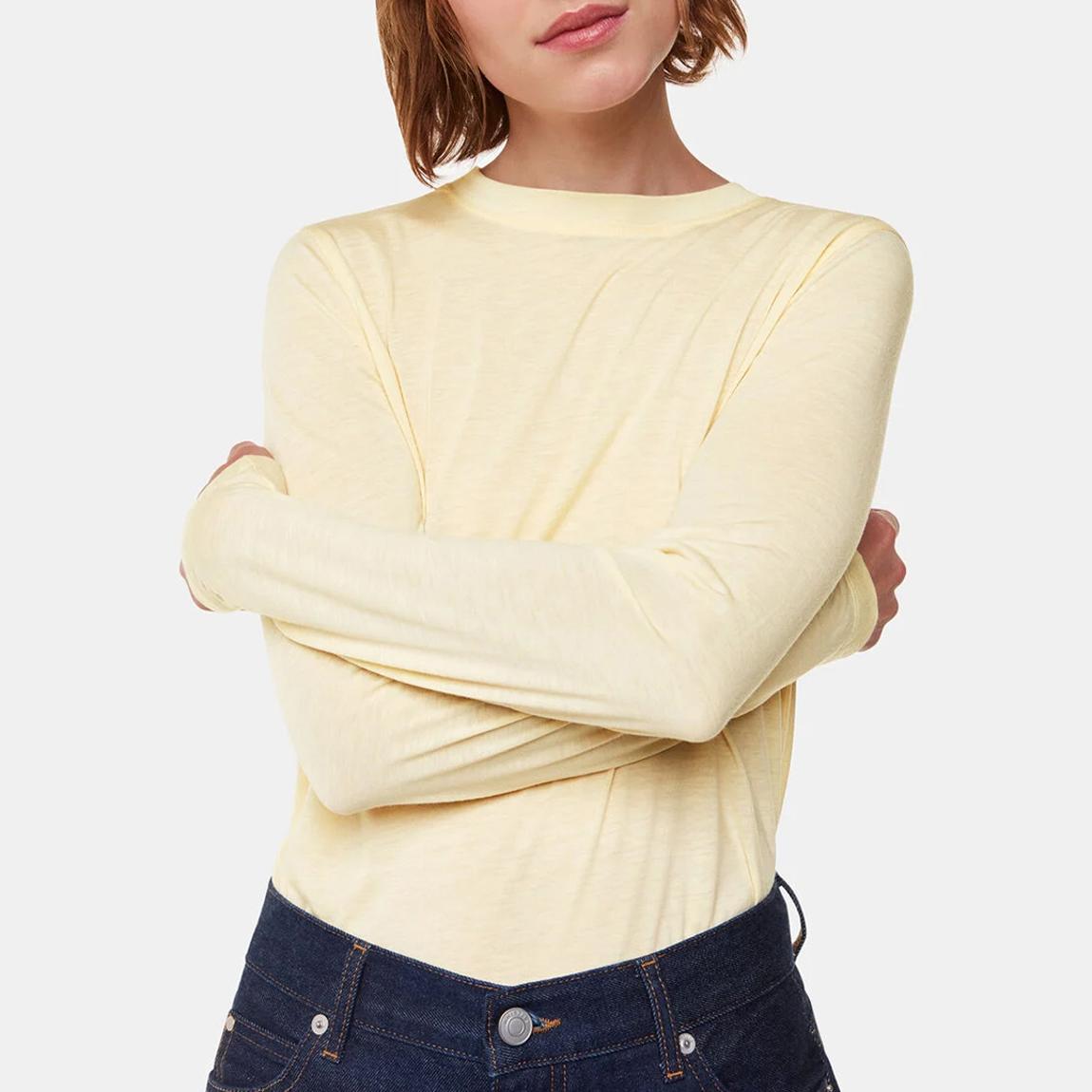 Yellow Wool Blend Crew Neck Top main product photo