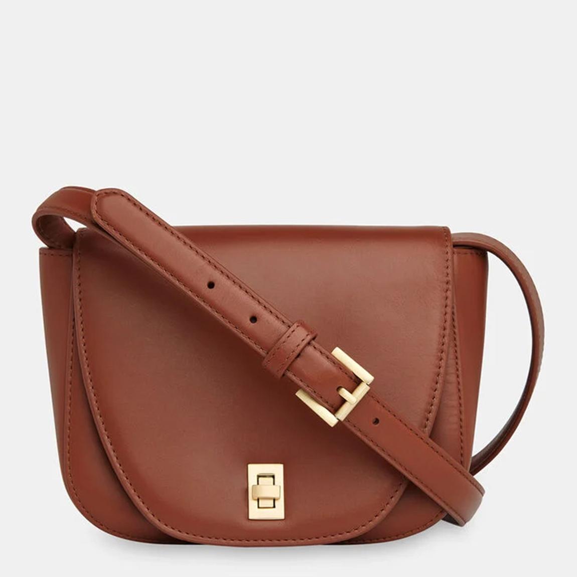 Brown Carlota Turnlock Satchel main product photo