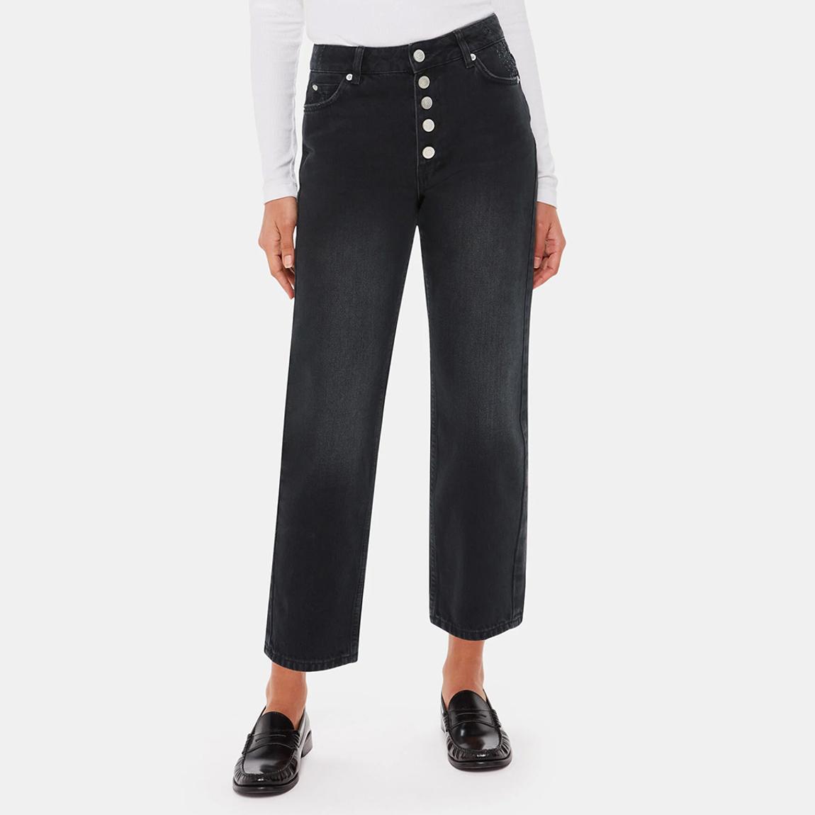 Black Authentic Hollie Button Jeans main product photo