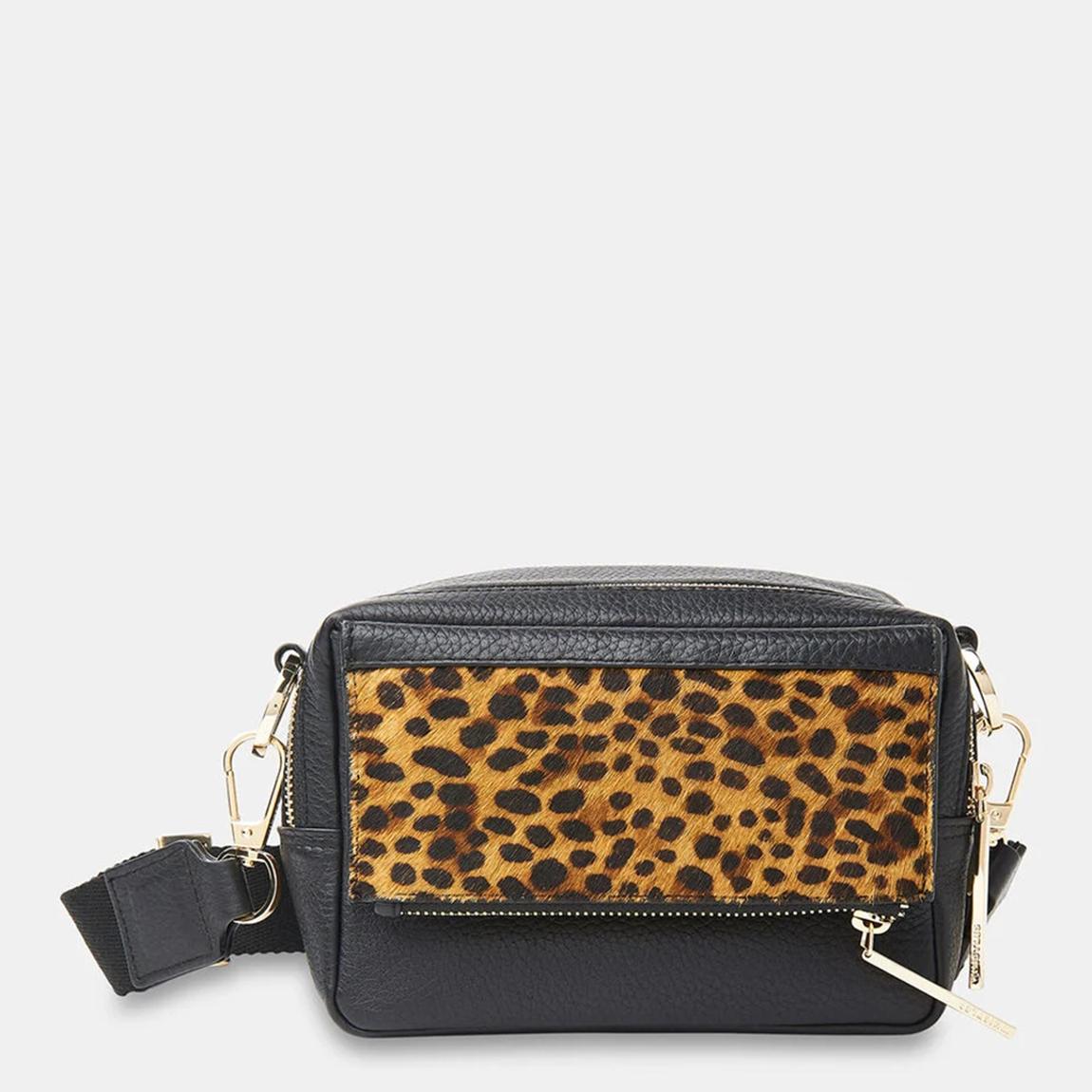 Black Bibi Leopard Crossbody Bag main product photo