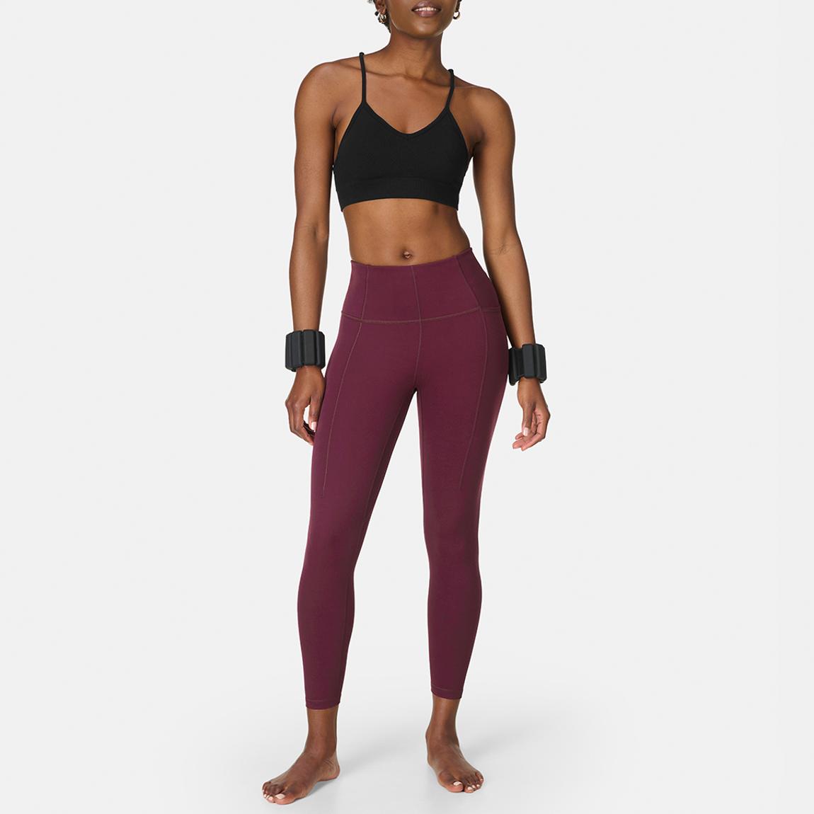 Plum Red Super Soft 7/8 Yoga Leggings main product photo