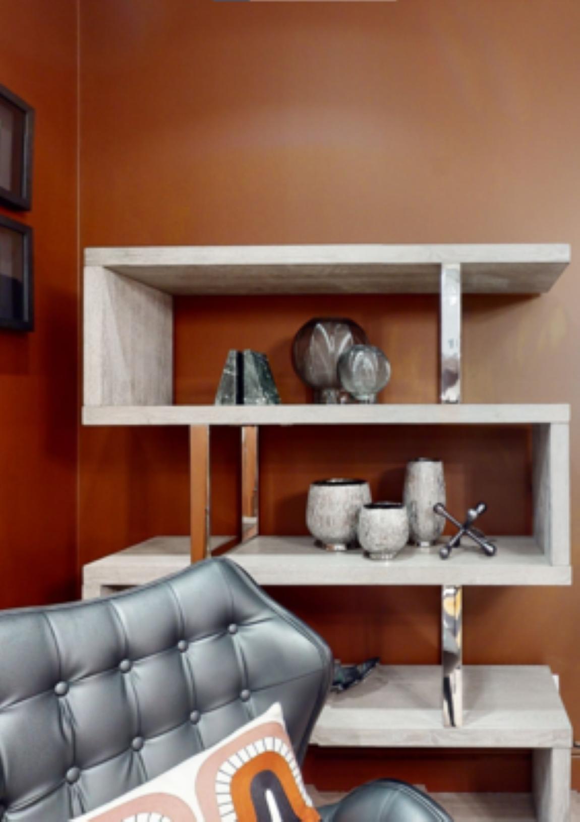 Ulmus Grey Elm Wood 4 Tier Bookshelf main product photo