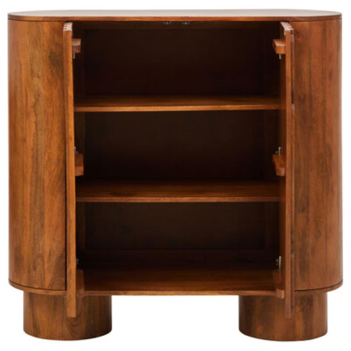 Torcino Two Door Brown Mango Wood Cabinet main product photo