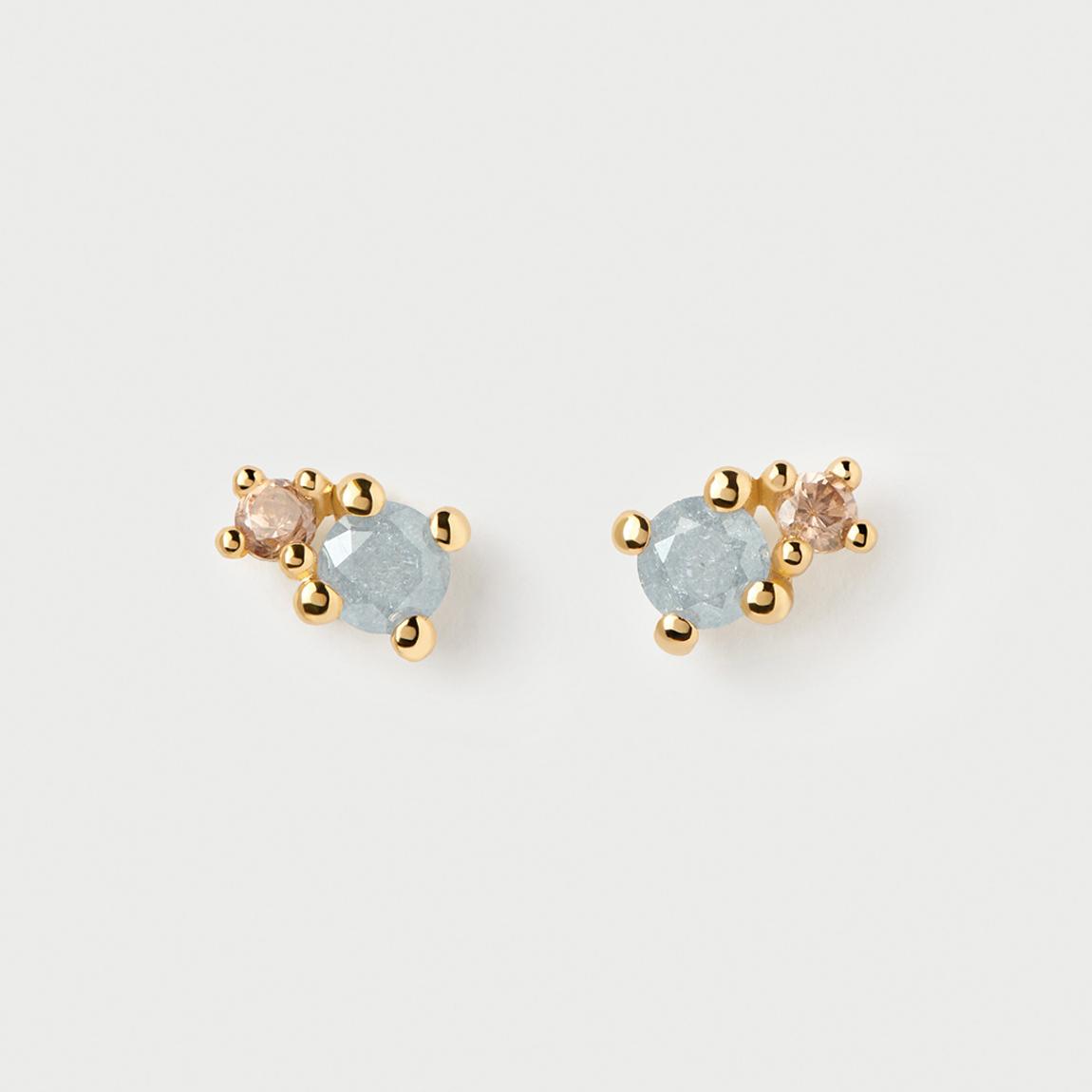 Multi-Coloured & 18K Gold Plated Fog Stud Earrings main product photo