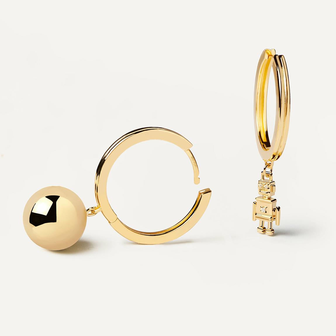 18K Gold Plated Space Age Earrings main product photo