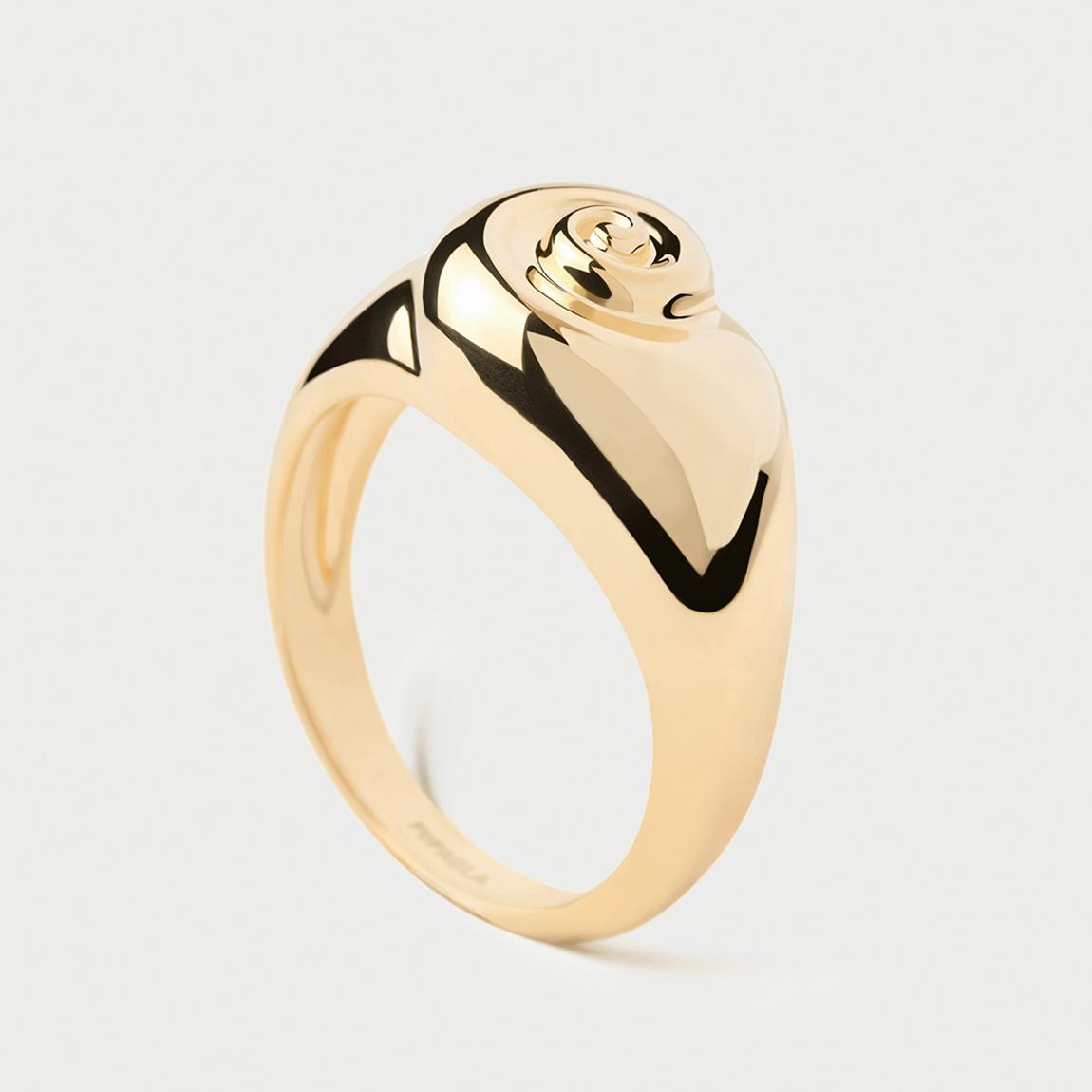 18K Gold Plated Shell Ring main product photo