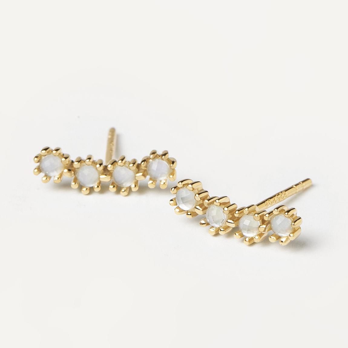 18K Gold Plated Blue Tide Climbing Earrings main product photo