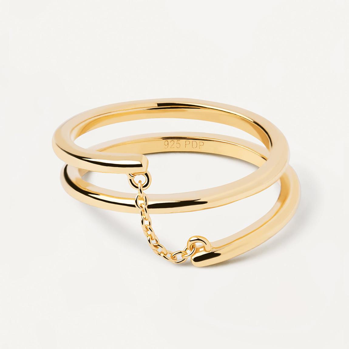 18K Gold Plated Giro Ring main product photo