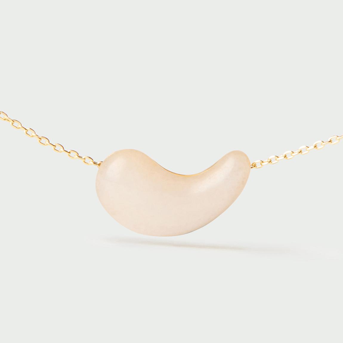 White Quartz & 18K Gold Plated Aura Necklace main product photo