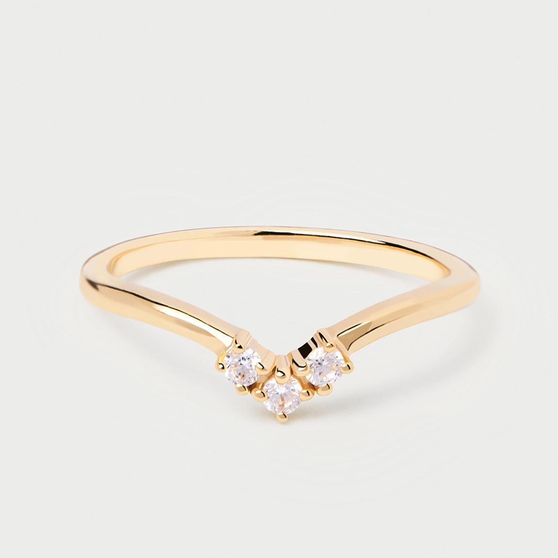 18K Gold Plated Mini Crown Ring main product photo