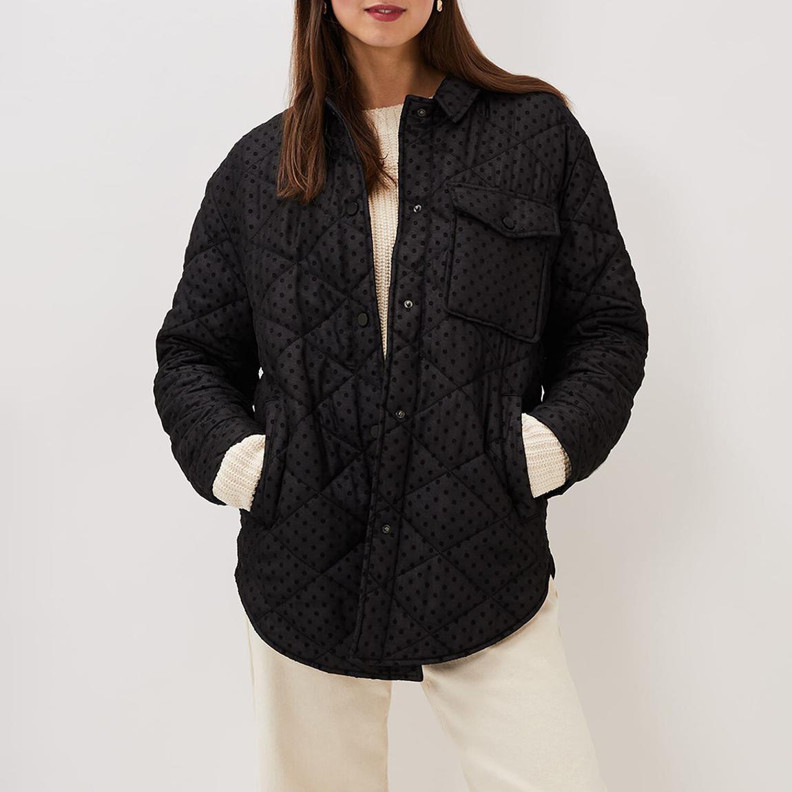 Black Lola Quilted Coat main product photo
