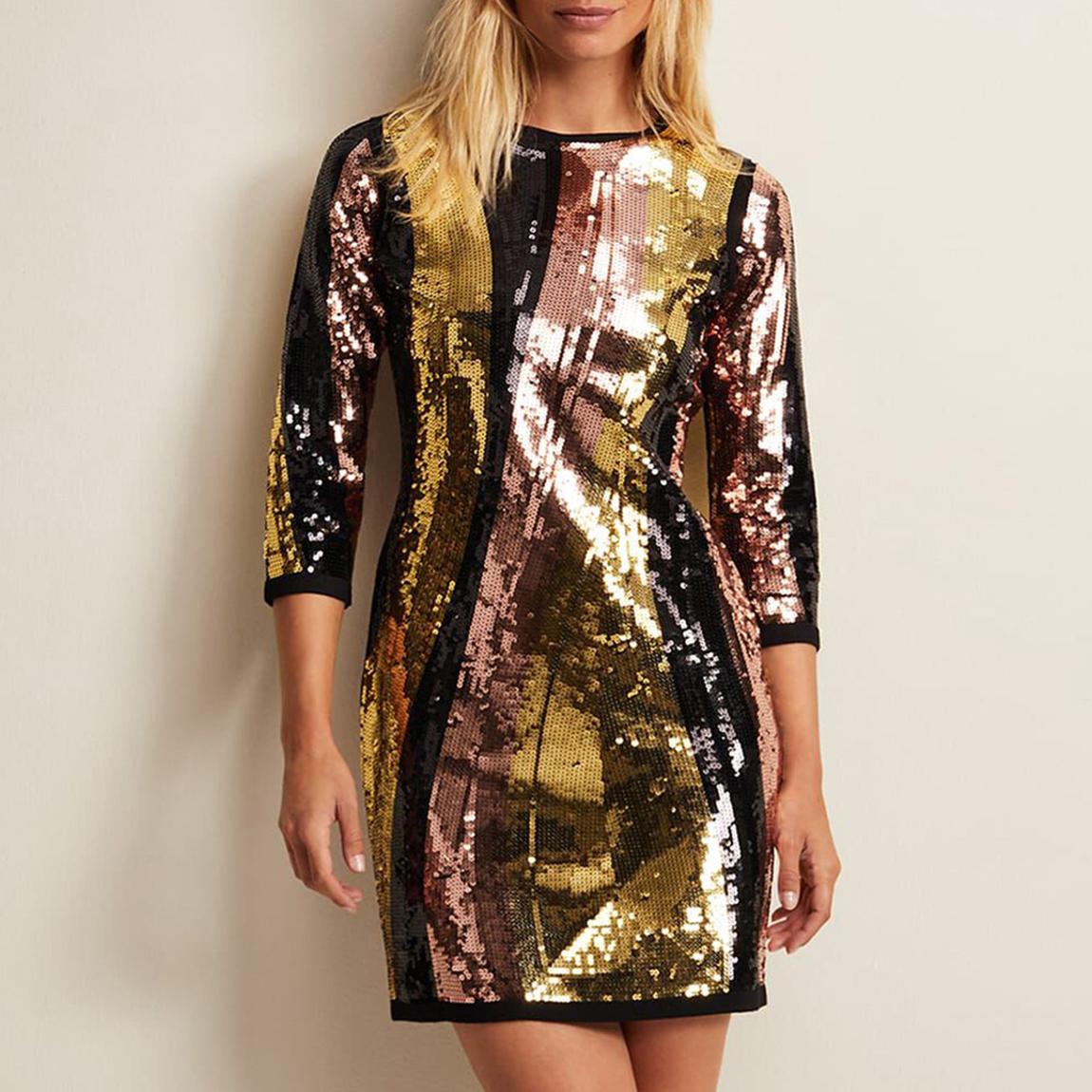 Multi Cassey Rainbow Sequin Dress main product photo