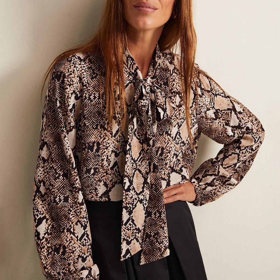 Neutral Semira Tie Blouse main product photo
