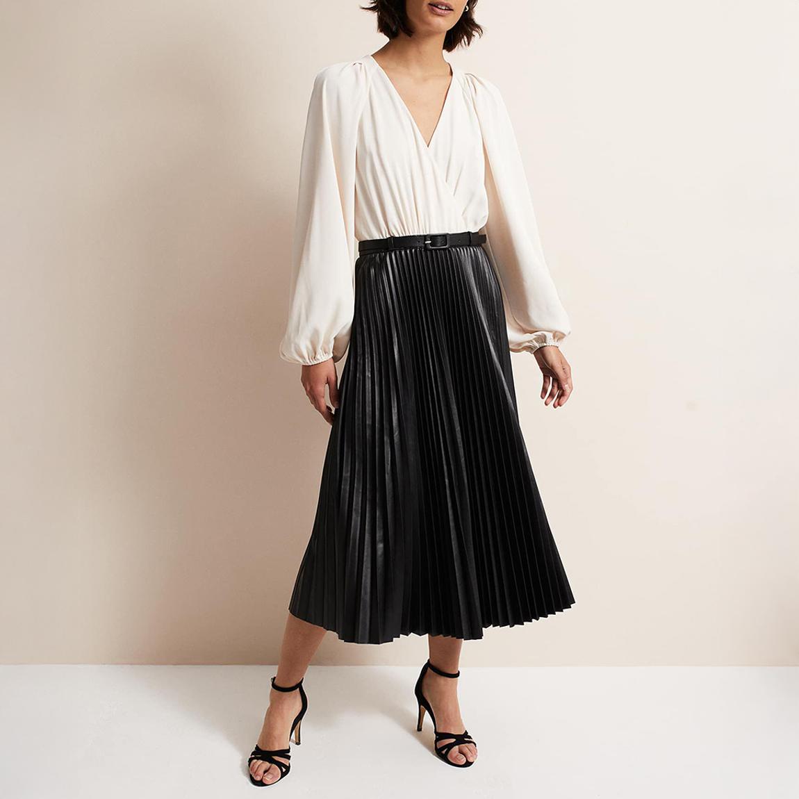 Black/Ivory Charlotta Two Tone Dress main product photo