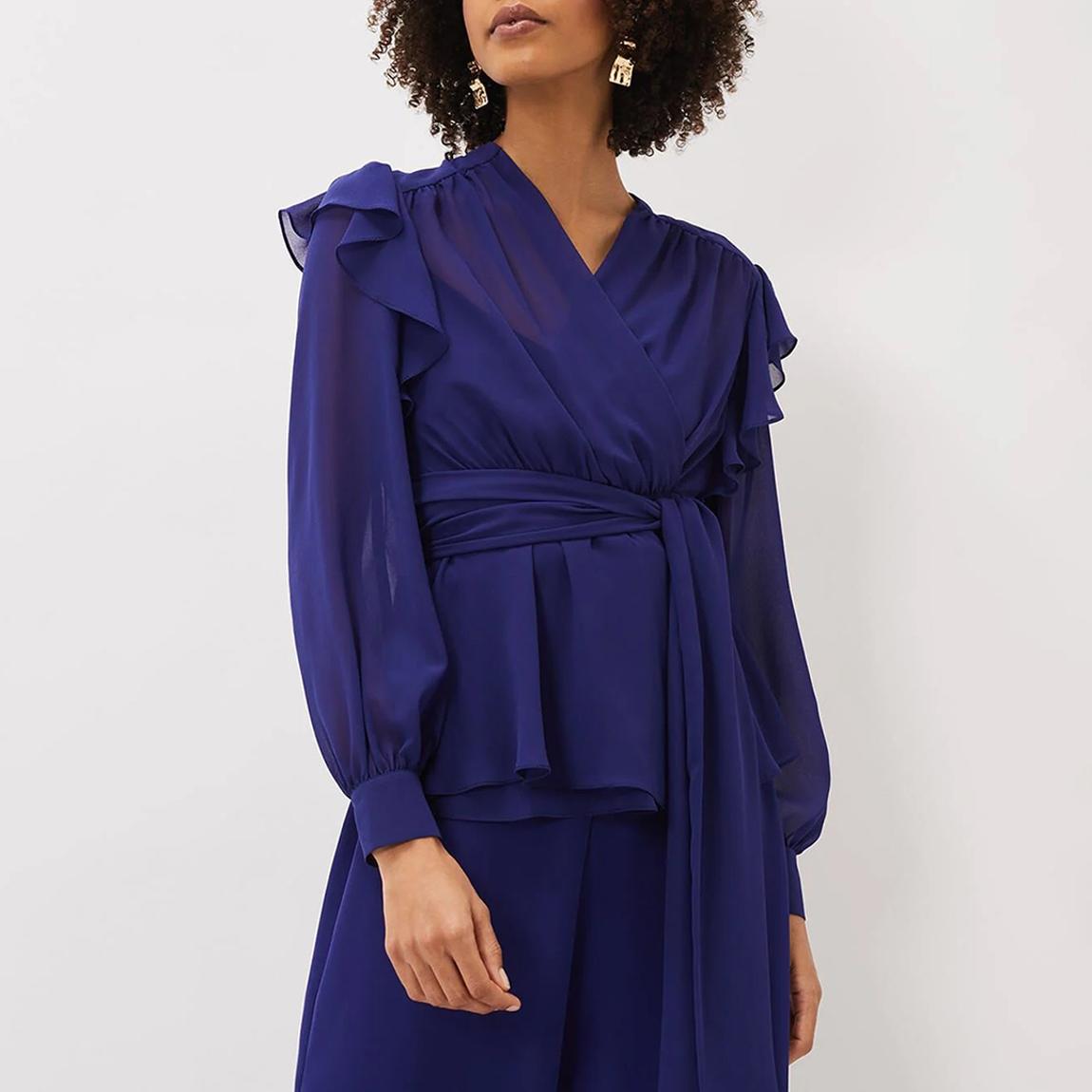 Violet Avril Wrap Frill Top main product photo