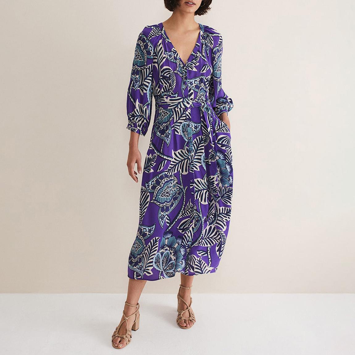 Purple Erin Paisley Dress main product photo