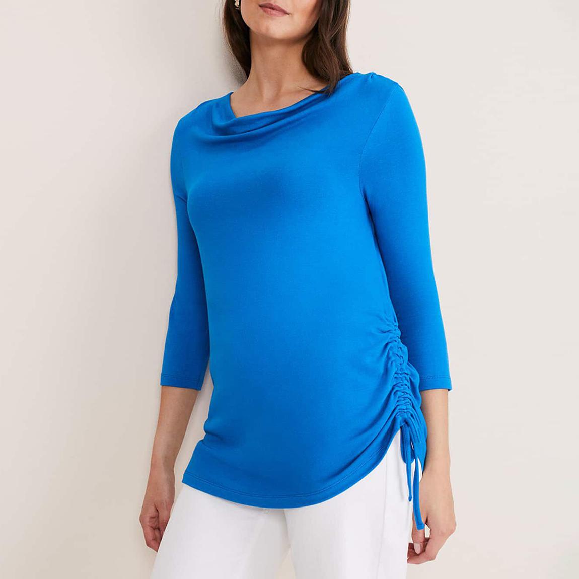 Bright Blue Jazmin Ruched Top main product photo
