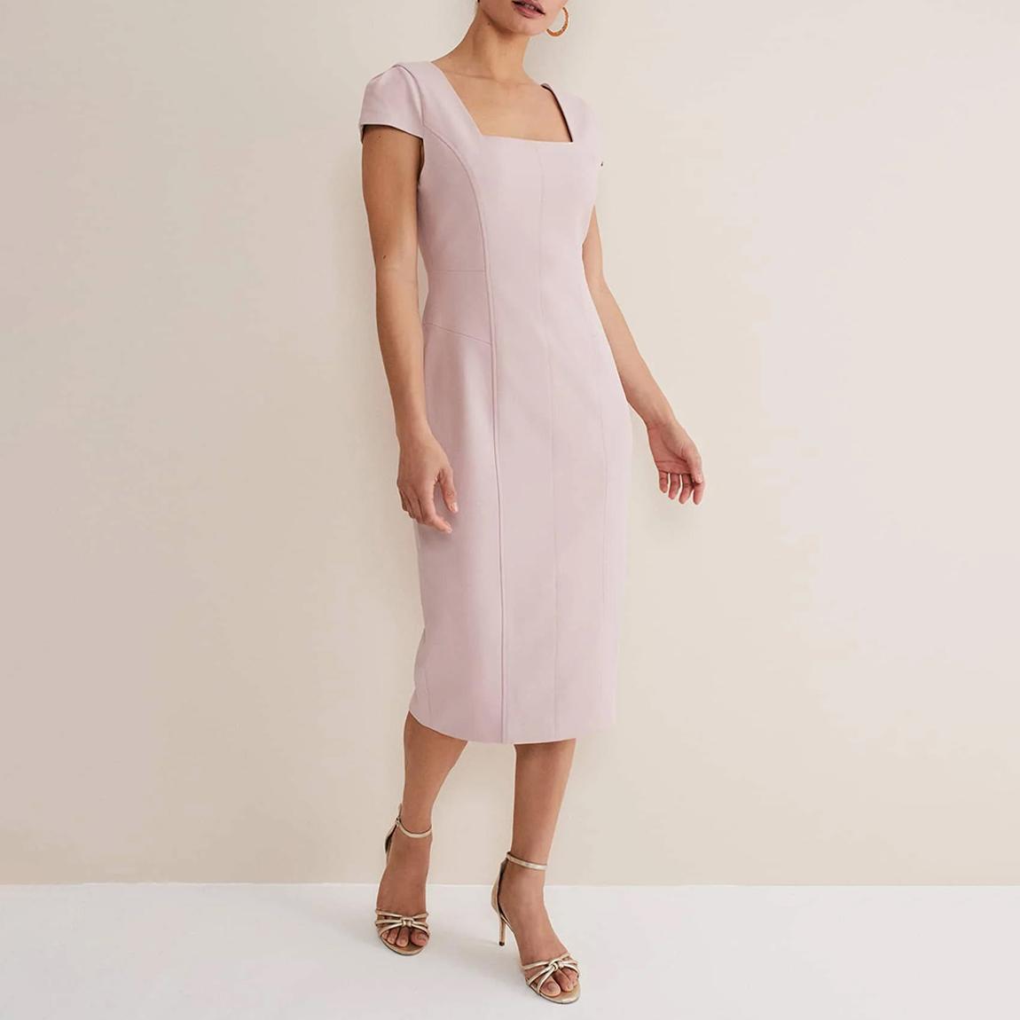 Light Pink Eira Midi Dress main product photo