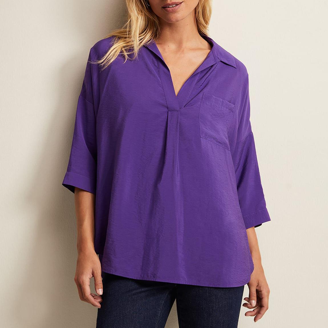 Purple Cynthia Longline Shirt main product photo