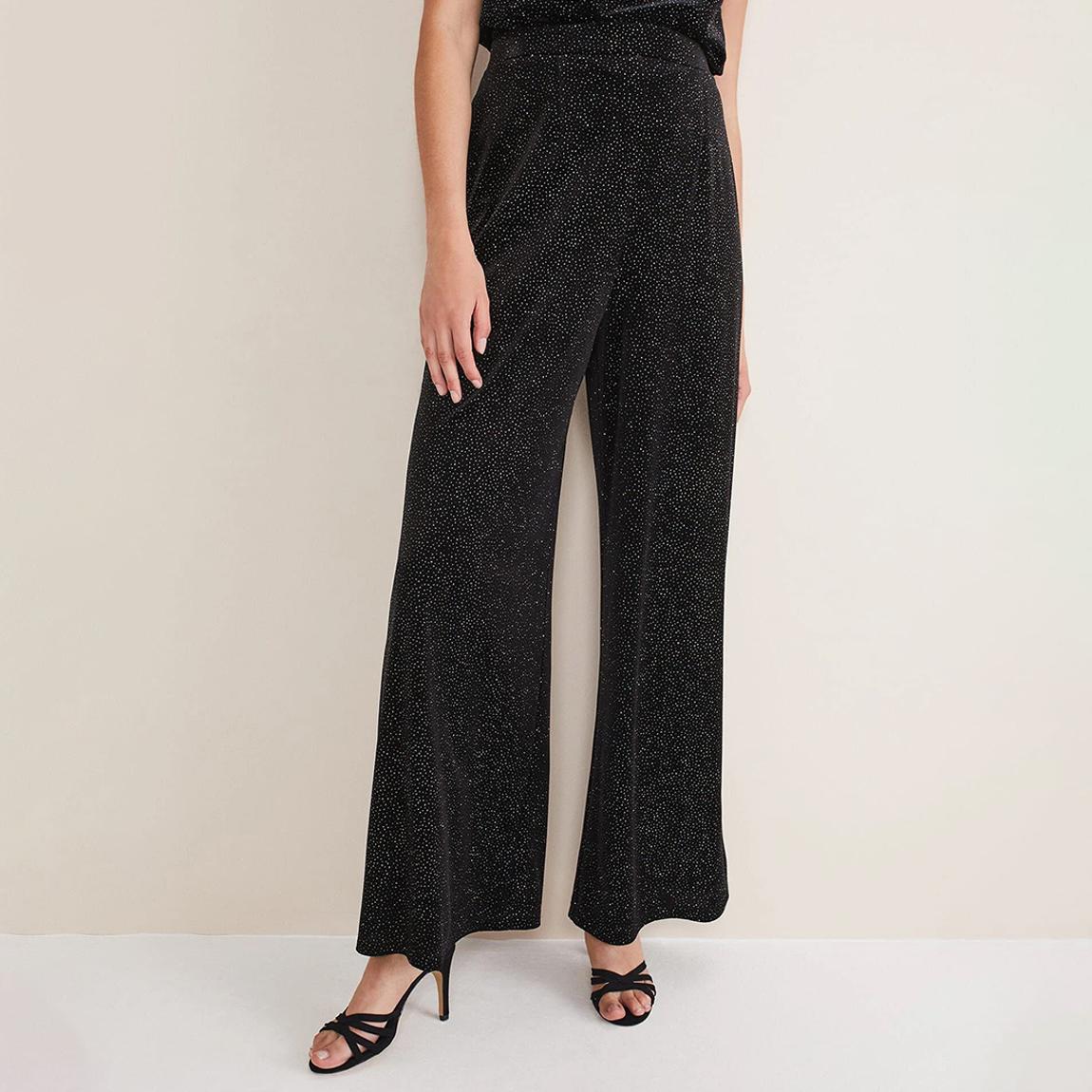 Black Dove Glitter Wide Trousers main product photo