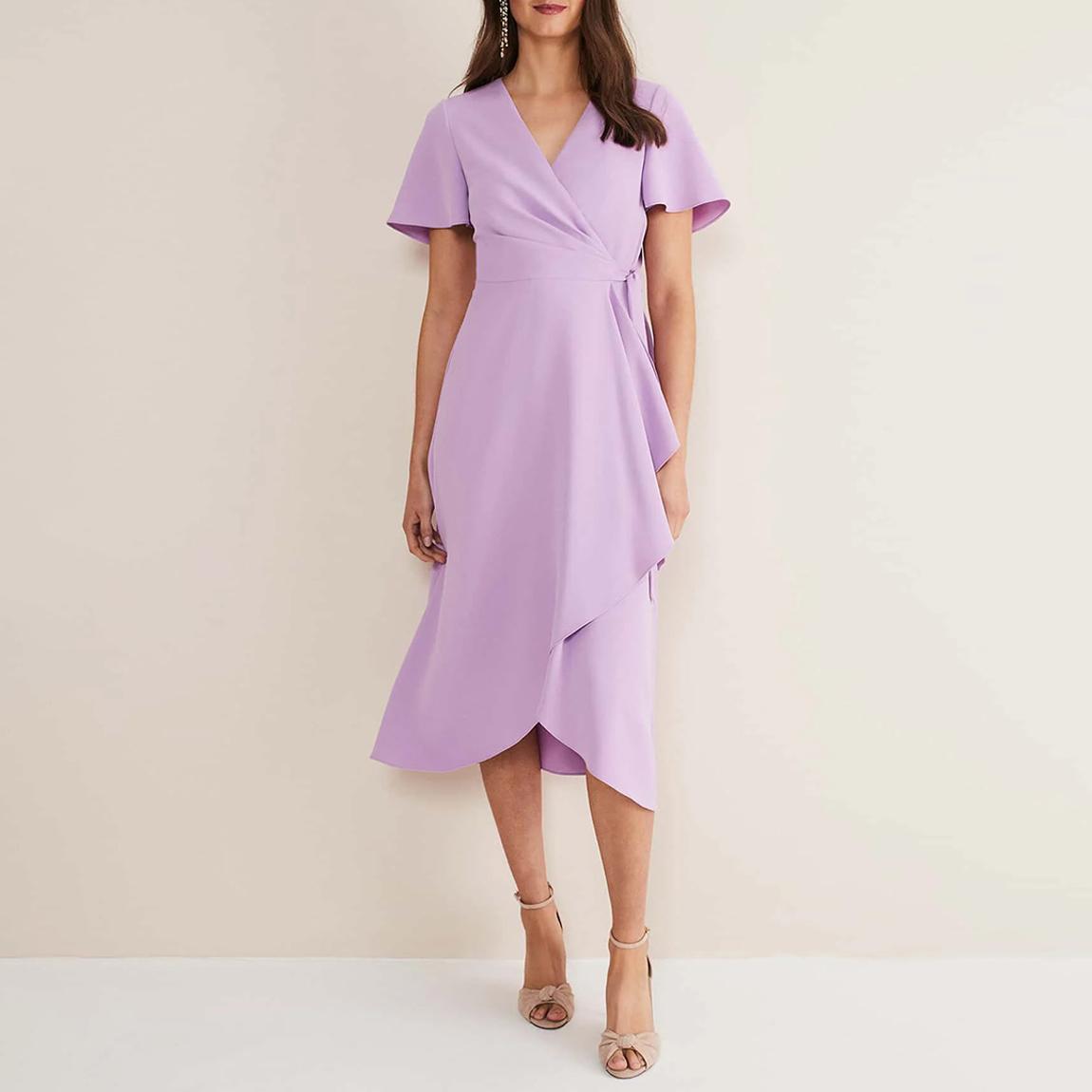 Lilac Julissa Wrap Ruffle Dress main product photo