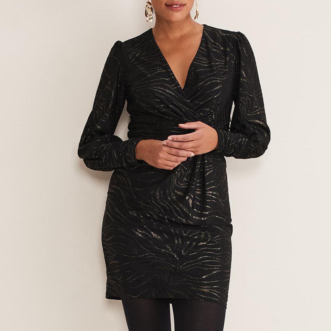 Black/Gold Eve Shimmer Dress main product photo