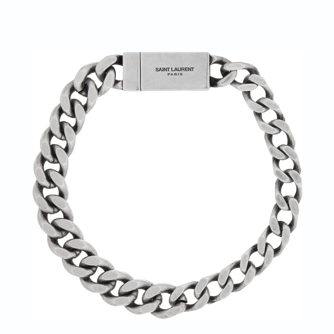 Silver Curb Chain Bracelet In Metal main product photo