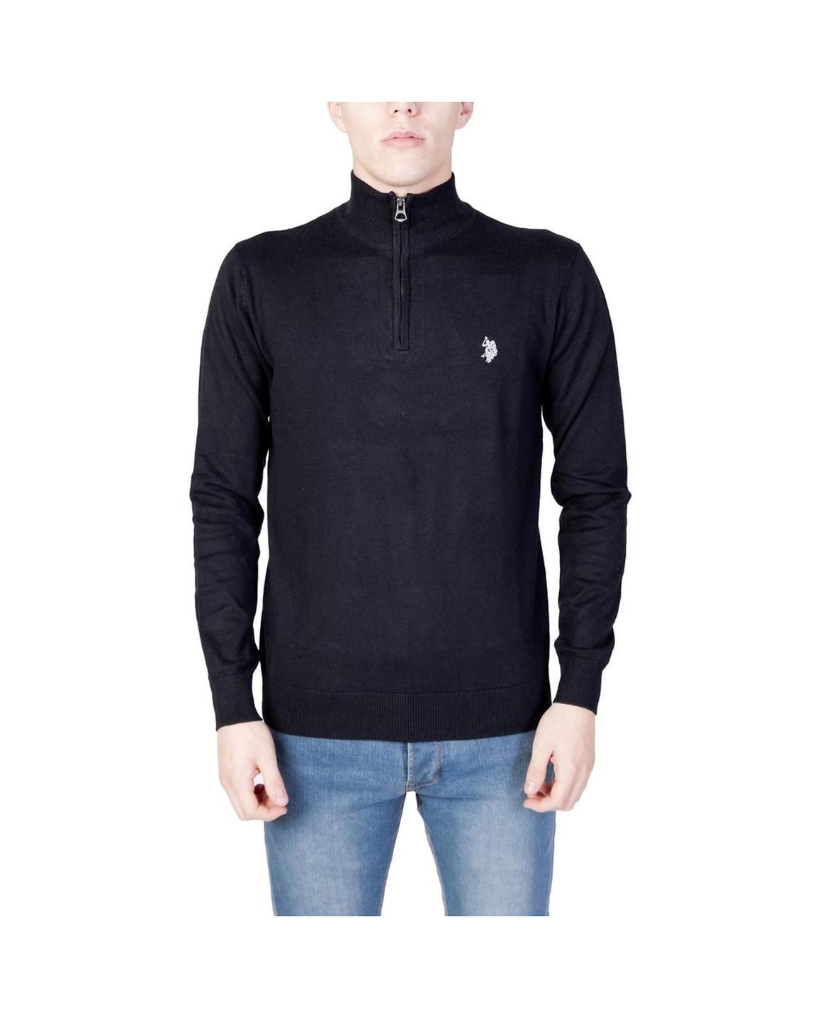 14 Zip Knit Sweater Black main product photo