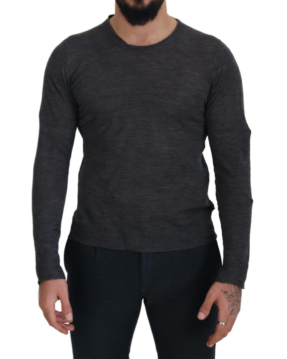 Long Sleeve Wool Sweater TSH8227 - Gray main product photo